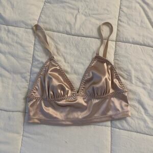 Cream bralette with adjustable straps